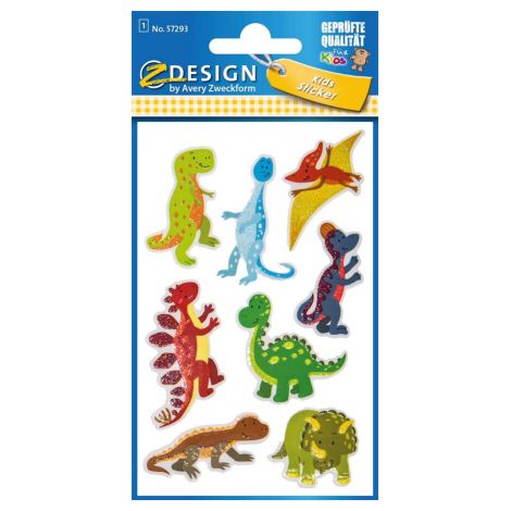 Naklejki Avery Dinozaury brokat